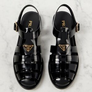 Like new PRADA Brushed leather fisherman sandals $1,200 38